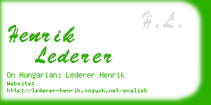 henrik lederer business card